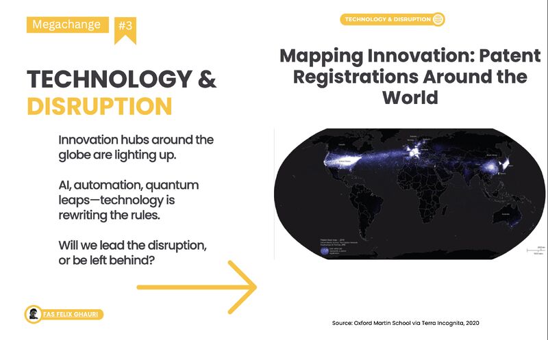 From the first wheel to the latest microchip, technology has always been the great disruptor.
