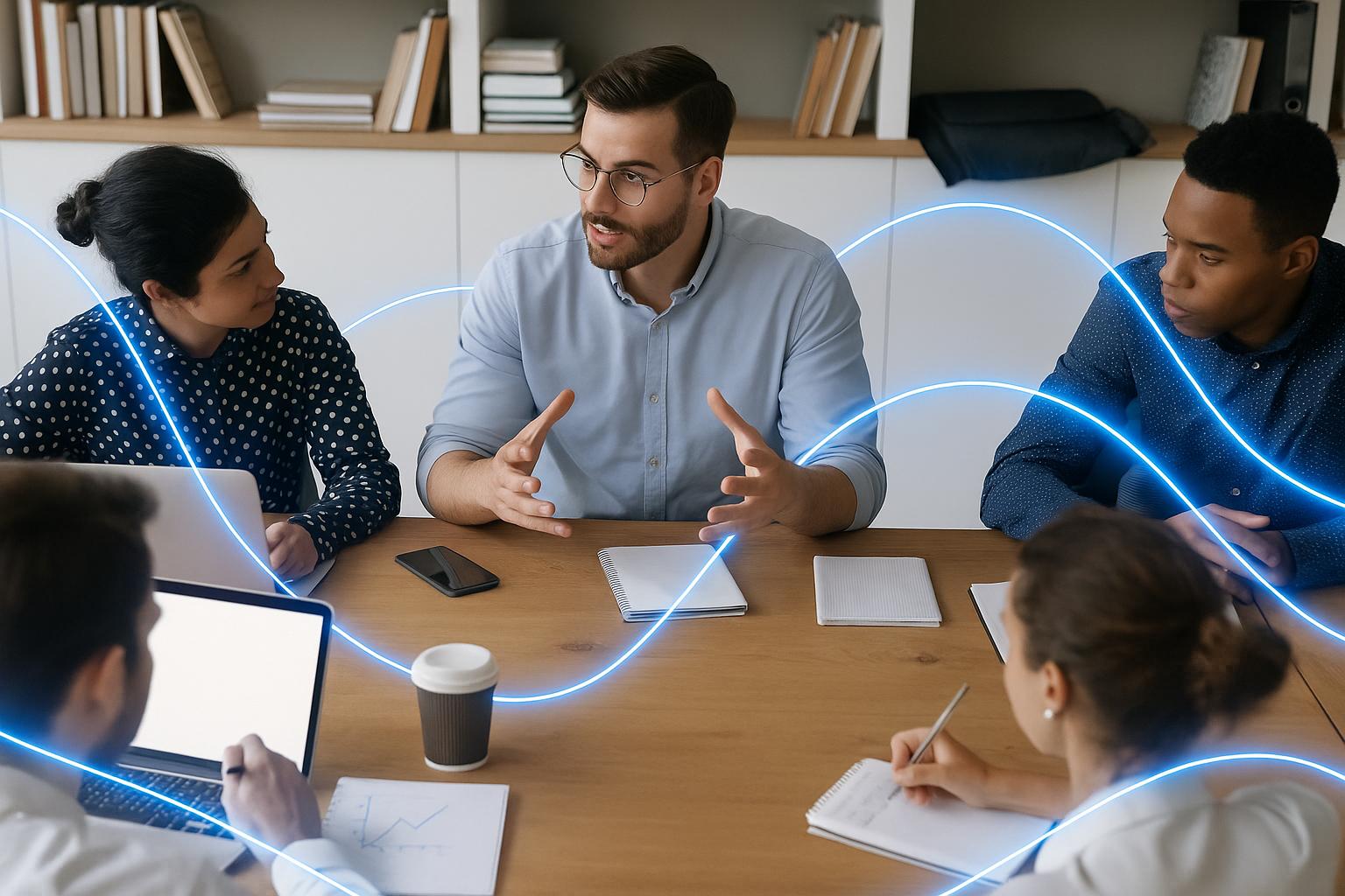 Growth-stage company team planning